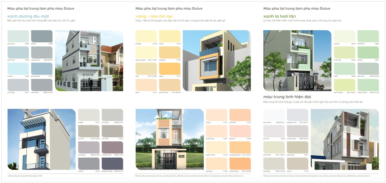 BẢNG  MÀU SƠN DULUX INSPIRE NGOẠI THẤT